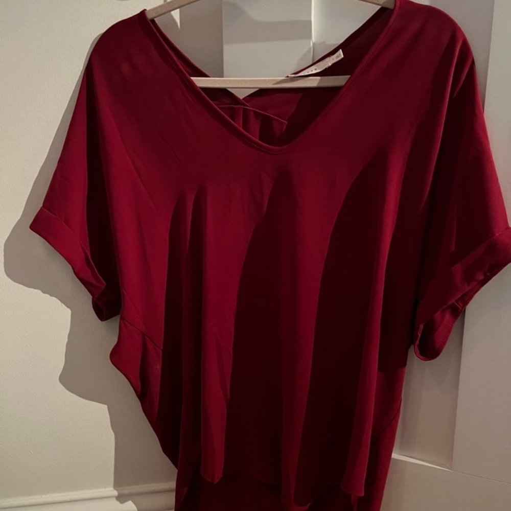 Red oversized shortsleeve